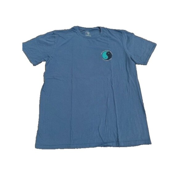 T&C Surf Hawaii Pearl City Oahu Hawaii T-Shirt Medium Dusty Blue Double Sided - Picture 2 of 7
